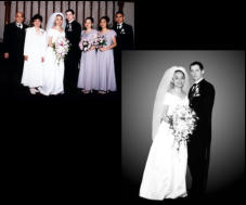 Remove wedding couple from group photo